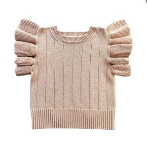 Mabli Putty Frilled Sleeved Singlet